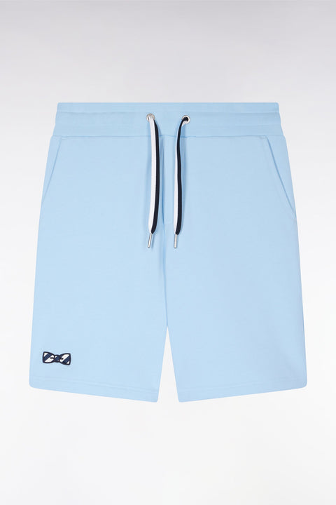 Short en molleton coton ciel nœud papillon cerclé coupe décontractée - Image 2