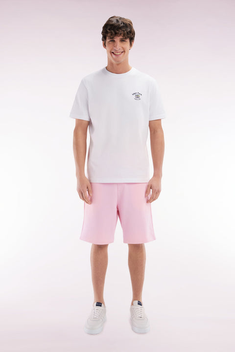 Short en molleton coton rose coupe décontractée - Image 1
