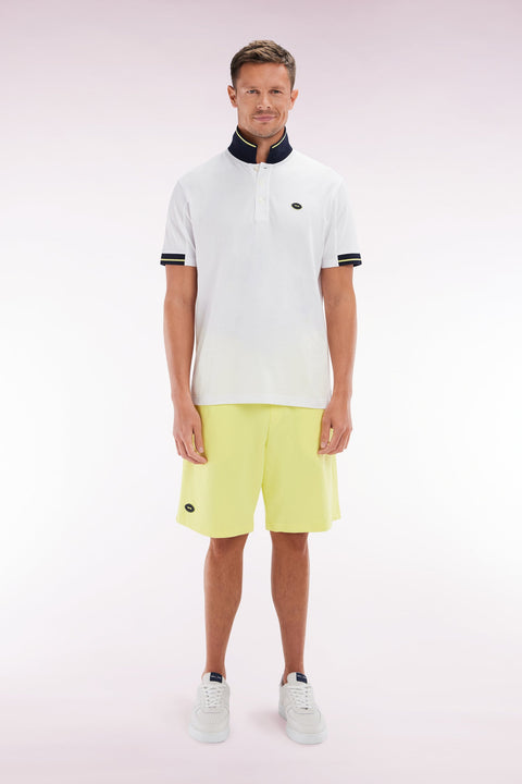 Short en molleton coton jaune coupe décontractée - Image 1