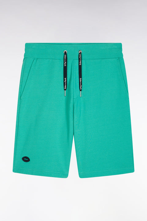 Short en molleton coton vert coupe décontractée - Image 2