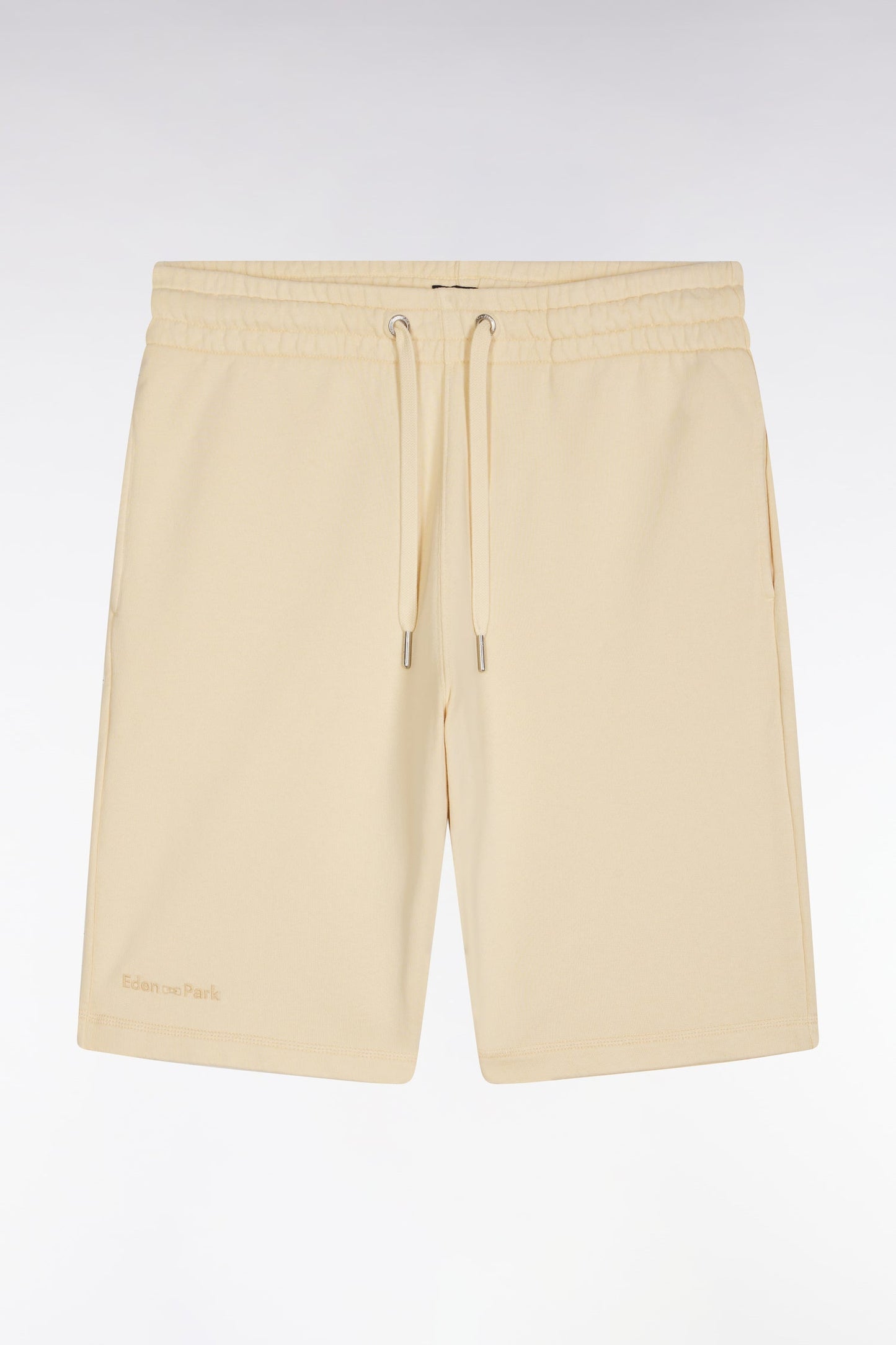 Short en molleton coton ocre coupe décontractée