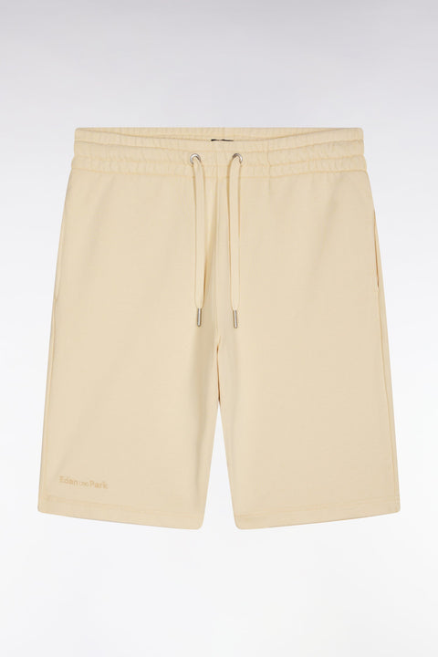 Short en molleton coton ocre coupe décontractée - Image 2