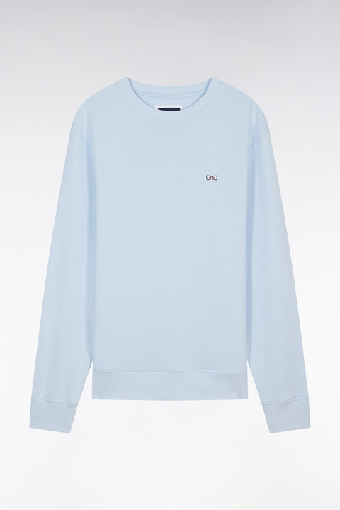 Sweatshirt en molleton coton ciel coupe droite et col rond - Image 2