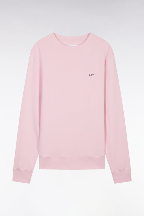 Sweatshirt en molleton coton rose coupe droite et col rond - Image 2