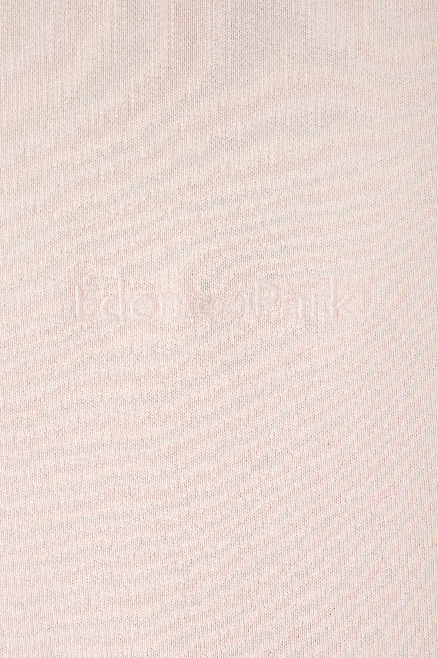 Sweatshirt surteint à col rond en molleton coton rose pâle coupe décontractée