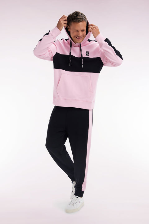 Sweatshirt à capuche New Zealand en coton rose coupe décontractée - Image 3