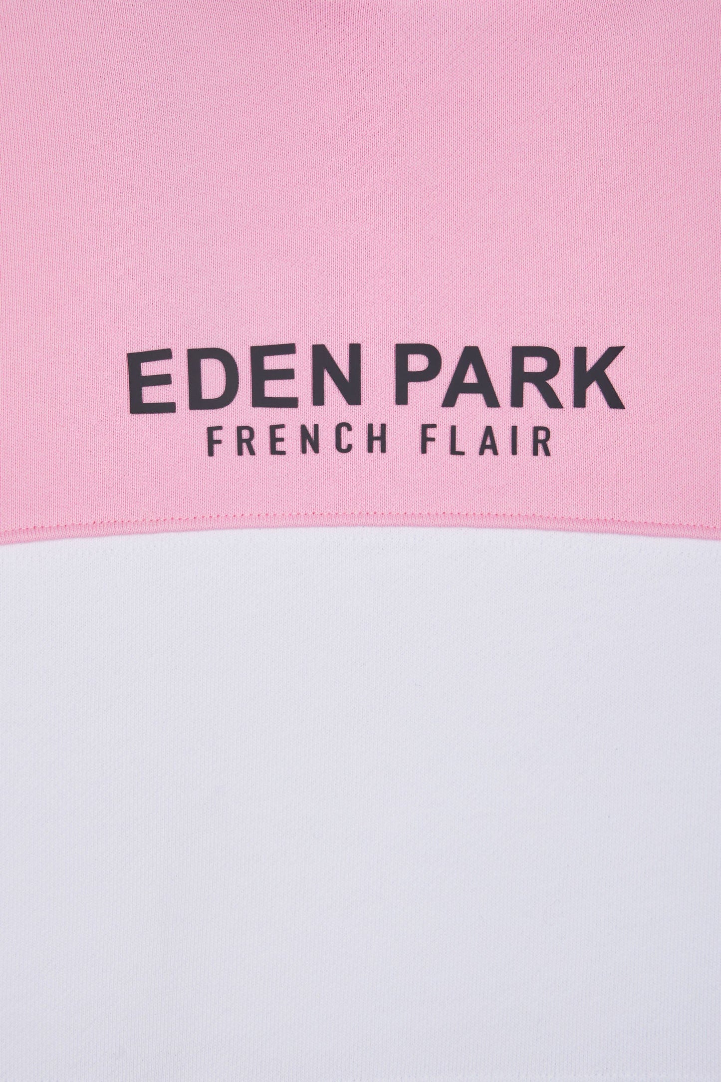 Sweatshirt à capuche en molleton coton tricolore rose coupe décontractée