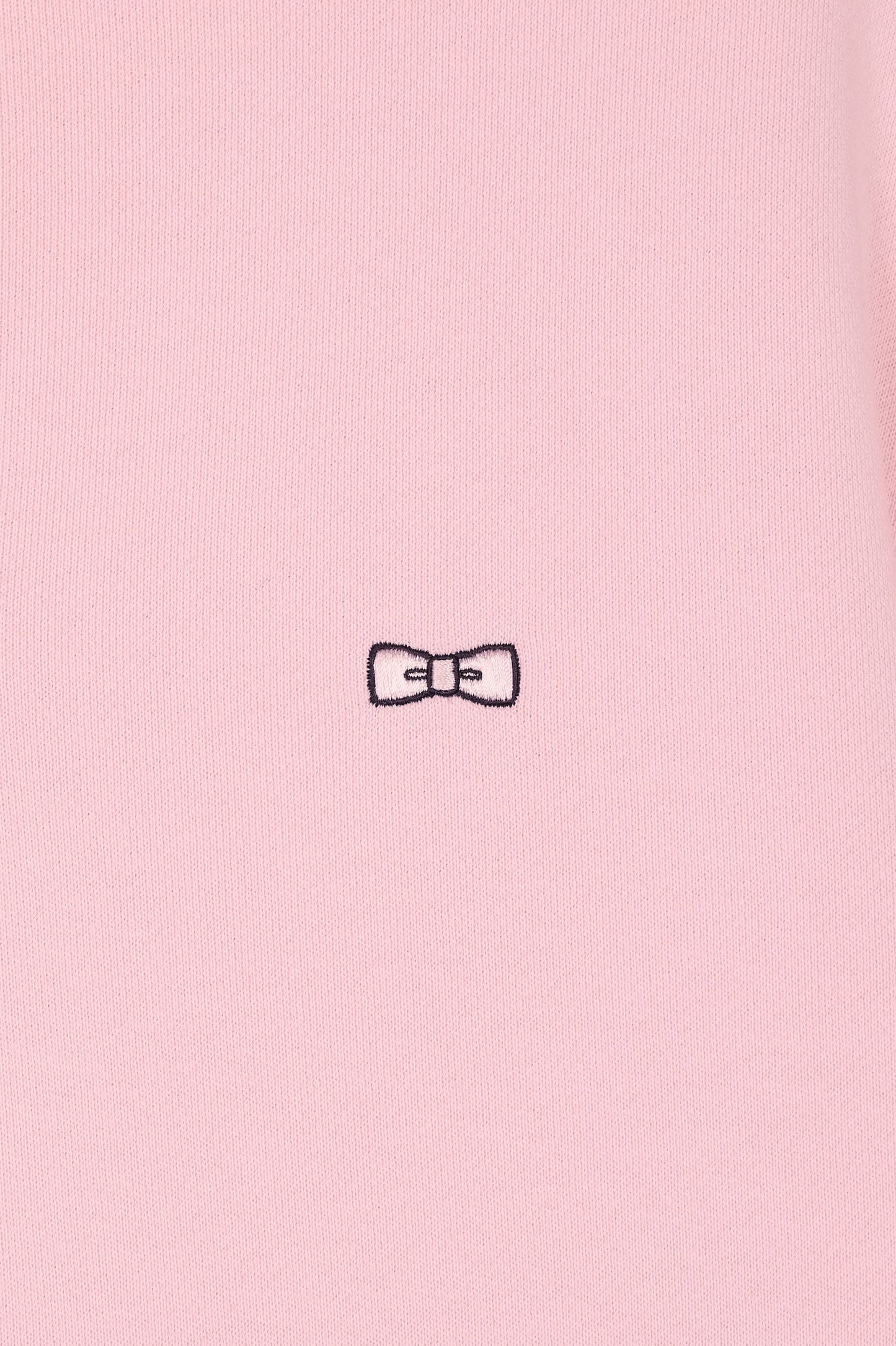 Sweatshirt à col zippé en coton rose coupe droite