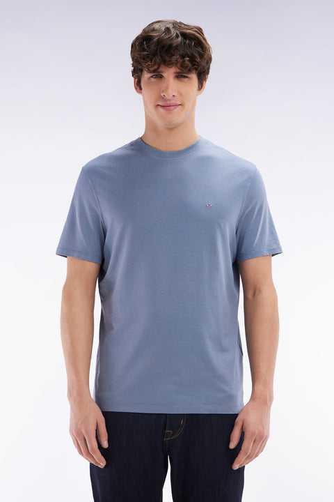 T-shirt manches courtes gris coupe droite - Image 1