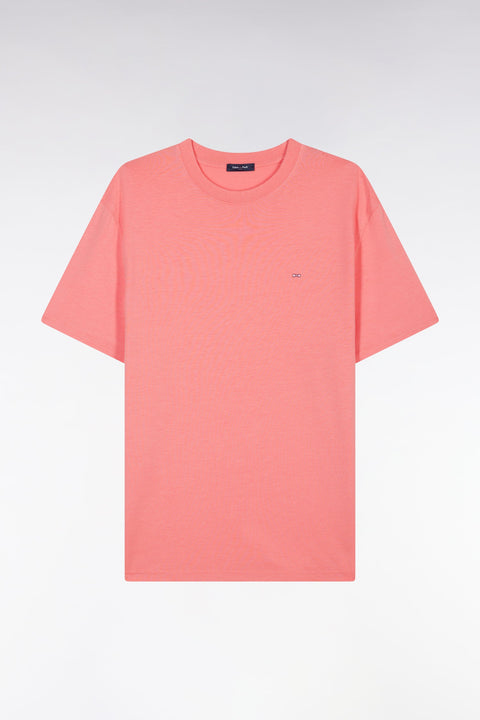 T-shirt manches courtes rose saumon coupe droite - Image 2