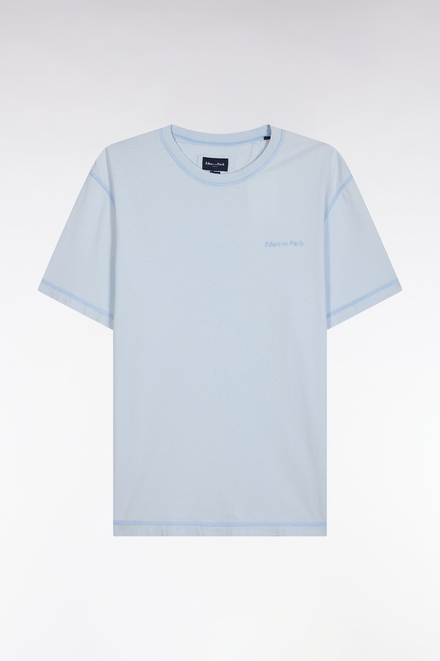 T-shirt en coton ciel surteint coupe décontractée
