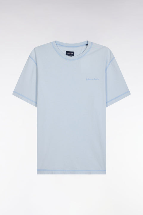 T-shirt en coton ciel surteint coupe décontractée - Image 2