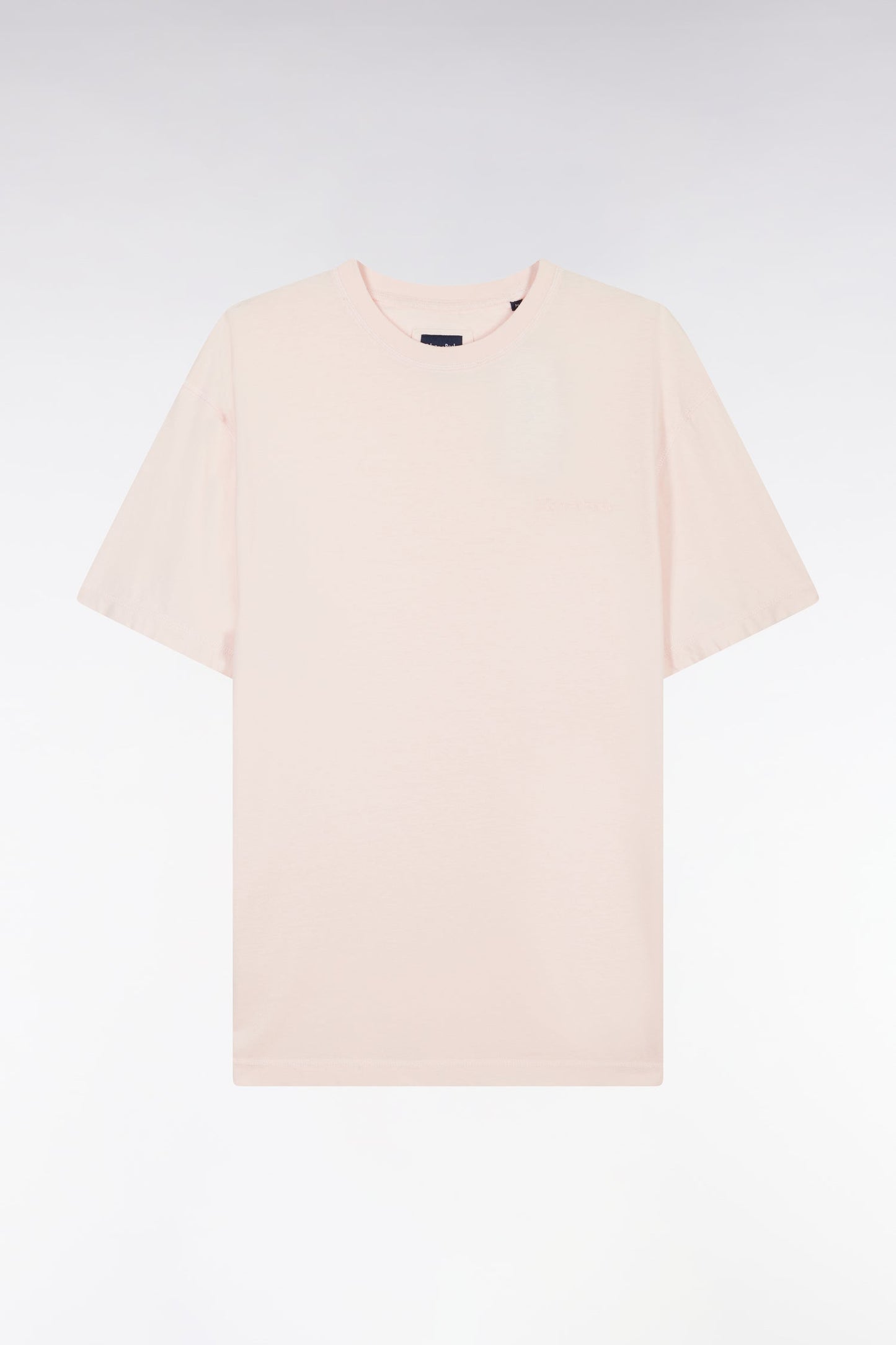 T-shirt en coton rose pâle surteint coupe décontractée