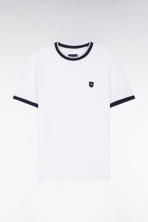 T-shirt en coton stretch blanc coupe ajustée - Image 2