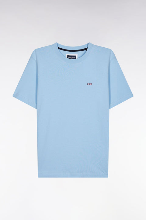 T-shirt en coton ciel broderie dos cerclée coupe droite - Image 2