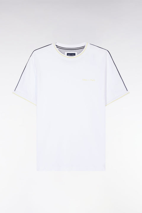 T-shirt en coton blanc coupe décontractée - Image 2