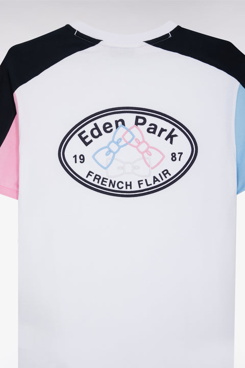 T-shirt à manches courtes en coton blanc coupe droite - Image 2
