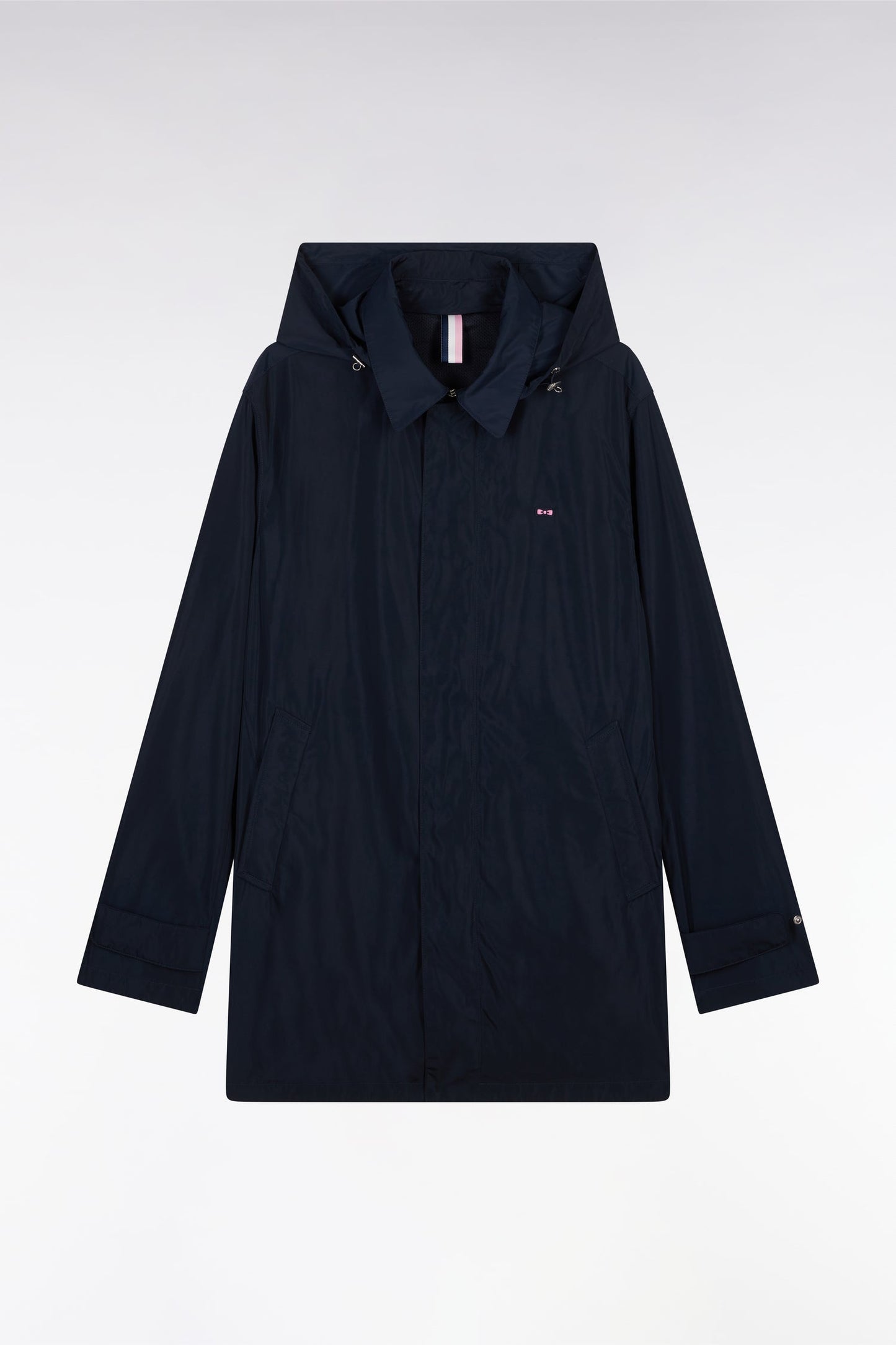 Imperméable à capuche bleu marine
