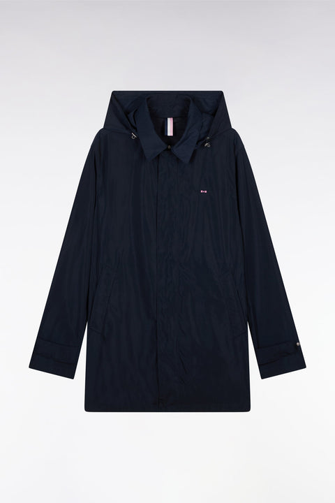 Imperméable à capuche bleu marine - Image 2