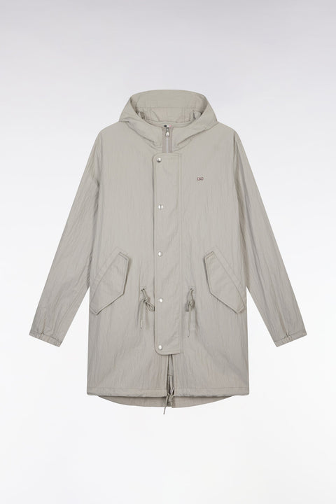 Parka légère à capuche intégrée grise - Image 2