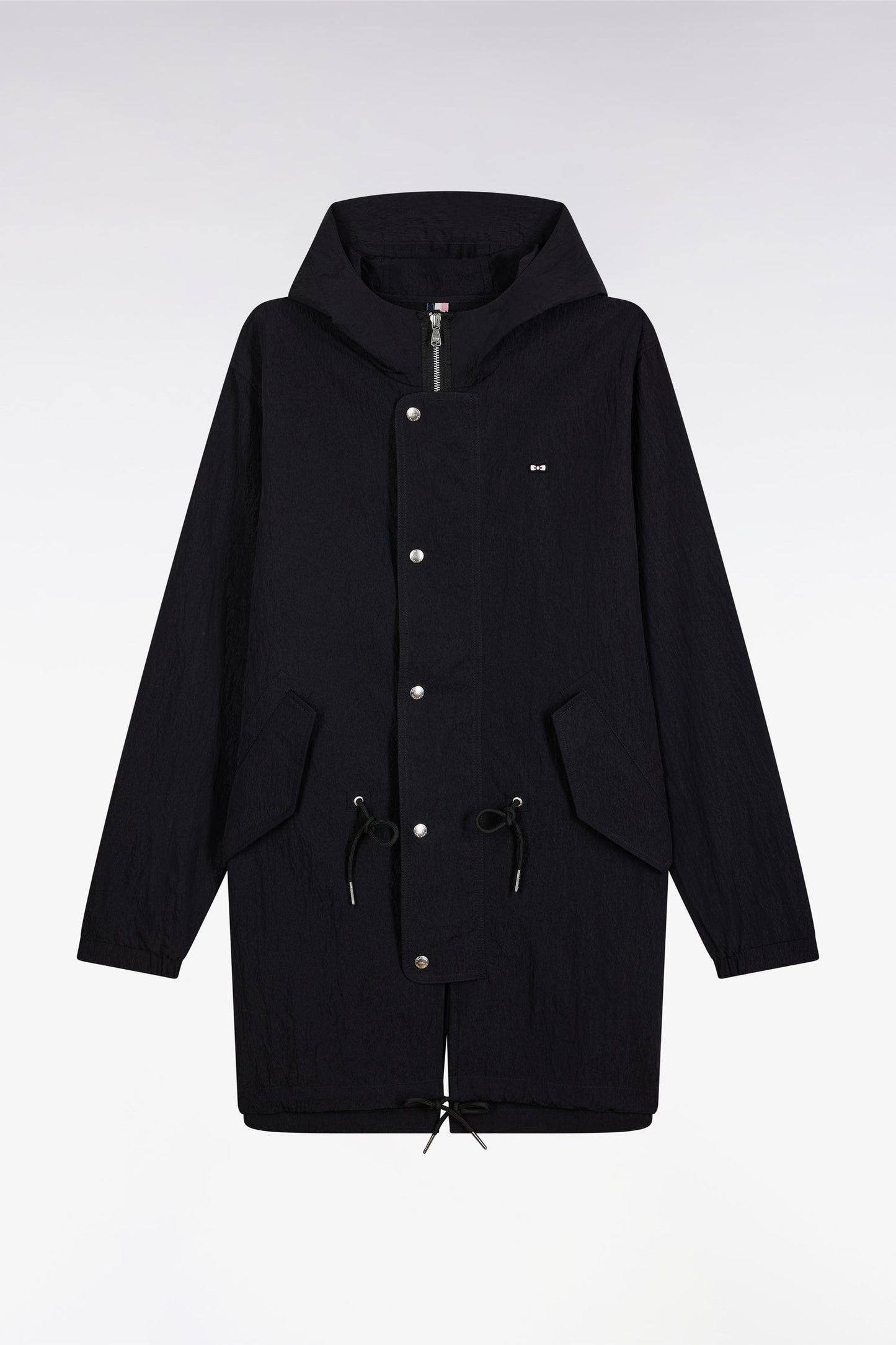 Parka légère à capuche intégrée noire