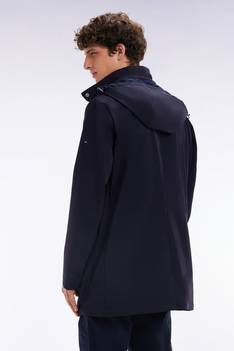 Parka à capuche bleu marine - Image 3