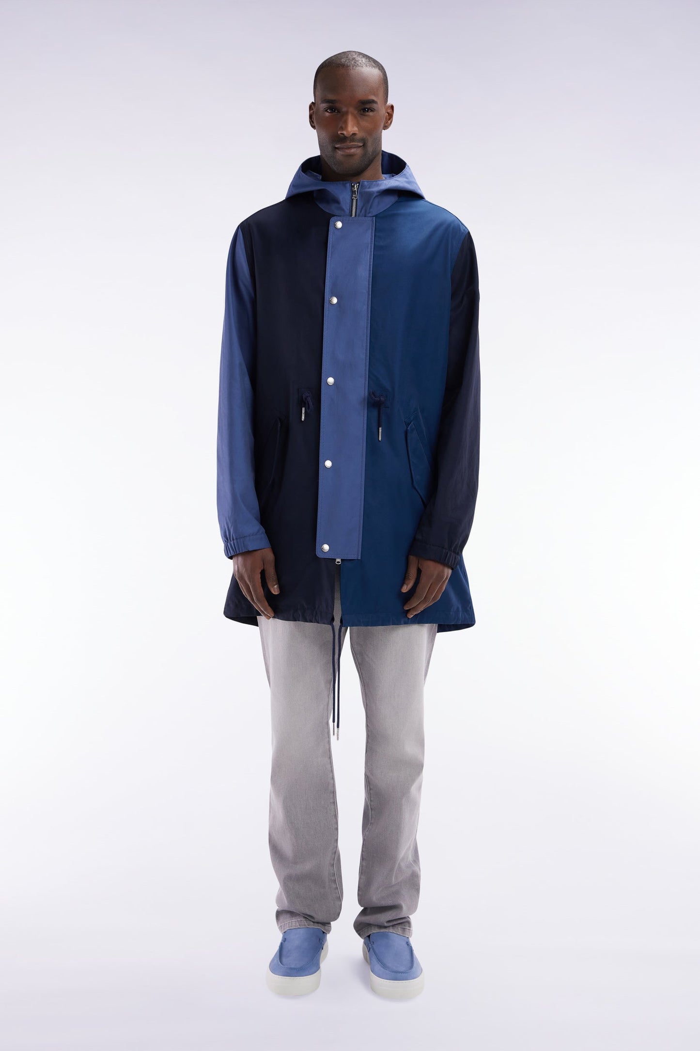 Parka unisexe zippée marine