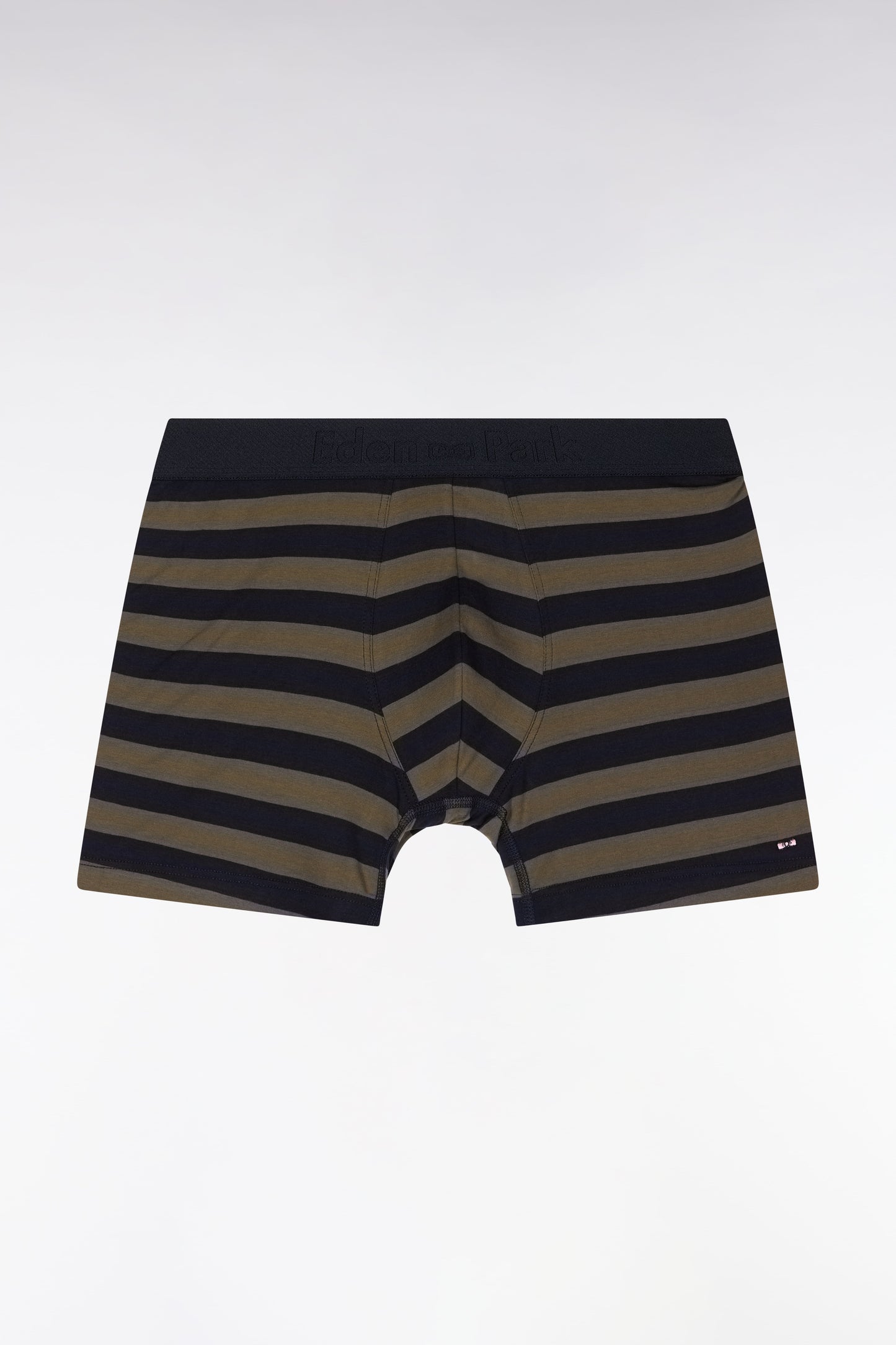Boxer en jersey de coton stretch cerclé marine et kaki