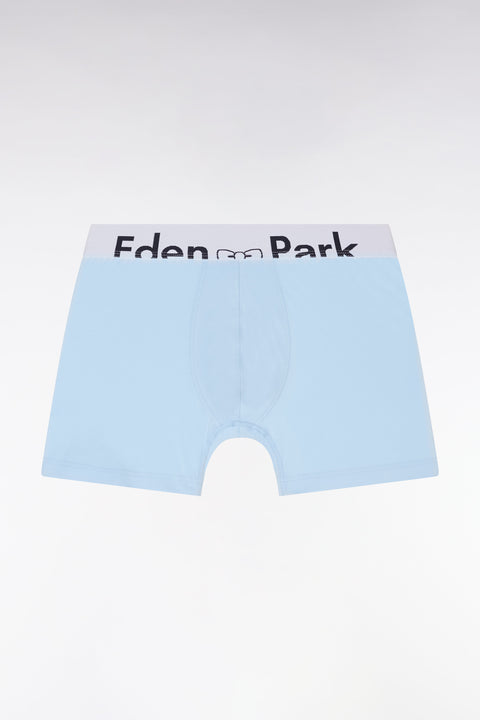 Boxer en jersey de coton stretch ciel élastique taille blanc - Image 1