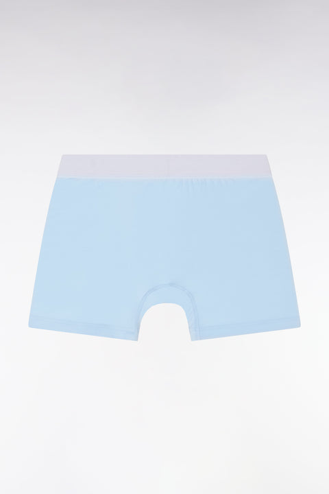 Boxer en jersey de coton stretch ciel élastique taille blanc - Image 2
