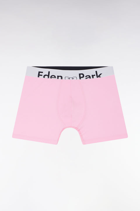 Boxer en jersey de coton stretch rose élastique taille blanc - Image 1