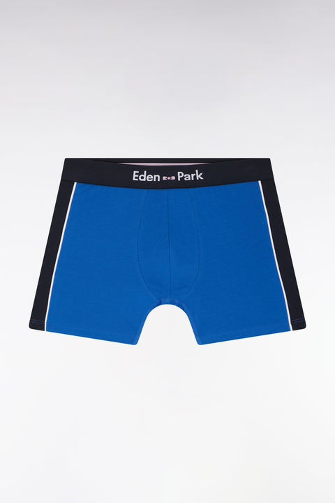 Boxer en jersey de coton stretch bleu détails marine - Image 1