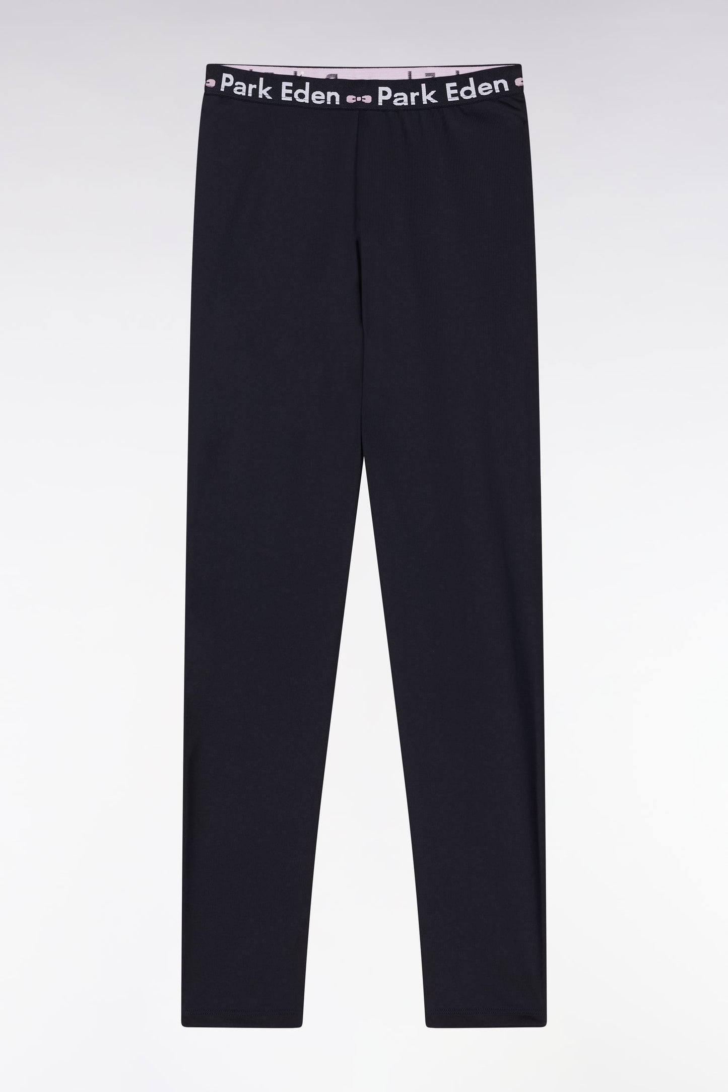 Legging stretch marine à taille élastique siglée