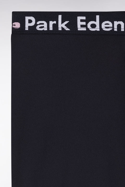 Legging stretch marine à taille élastique siglée - Image 2