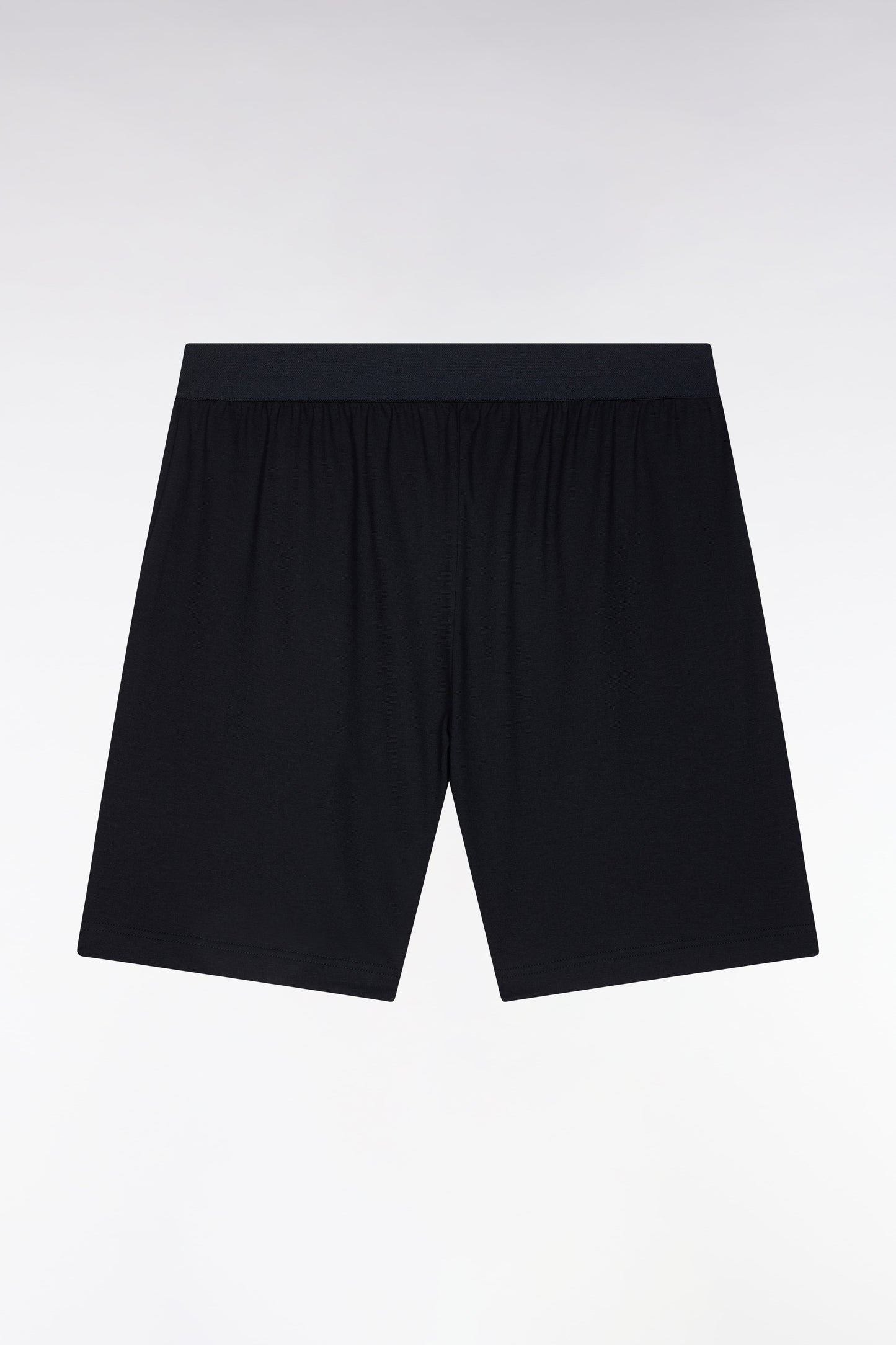 Pyjama court en jersey de coton T-shirt cerclé kaki short marine