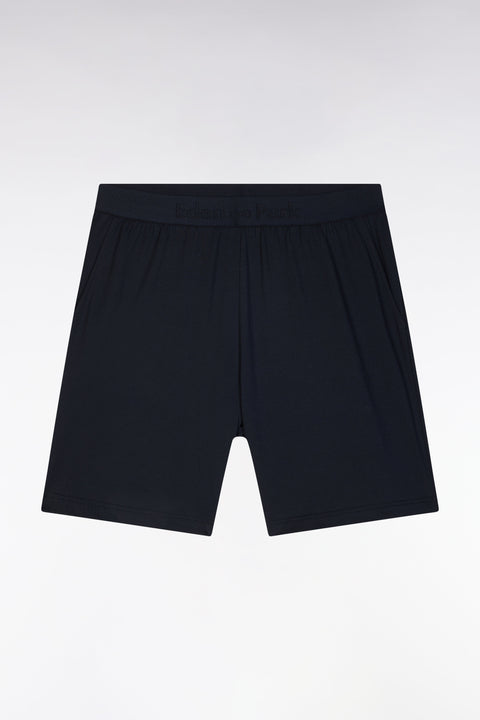Pyjama court en jersey de coton T-shirt ciel short marine - Image 3