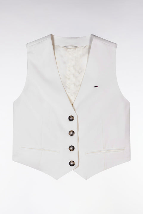 Gilet de costume fluide écru - Image 2