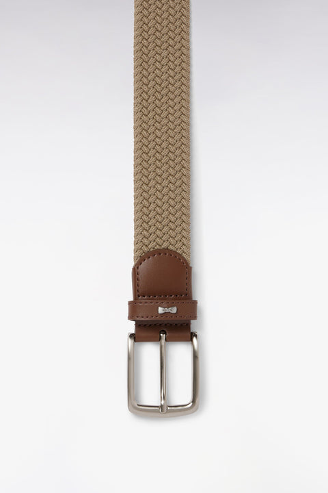 Ceinture textile élastiquée beige - Image 2