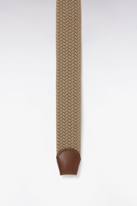 Ceinture textile élastiquée beige - Image 3