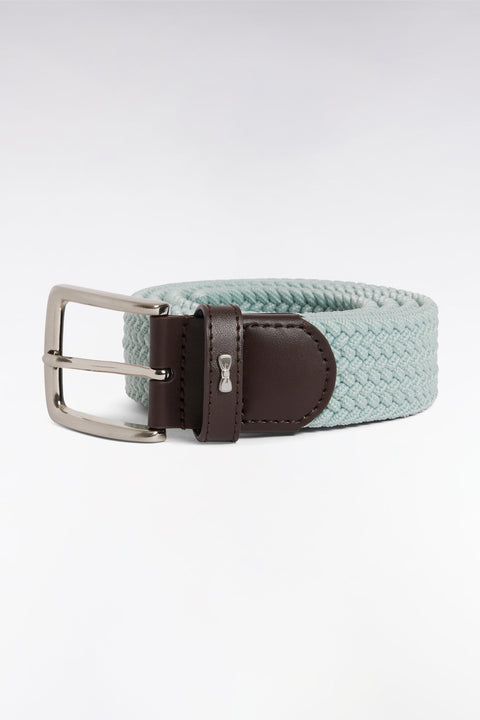 Ceinture textile élastiquée vert d'eau - Image 1
