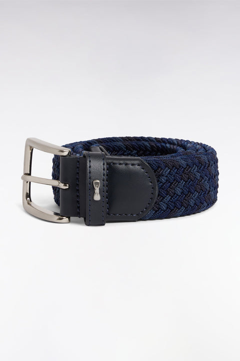 Ceinture textile élastiquée tricolore marine - Image 1