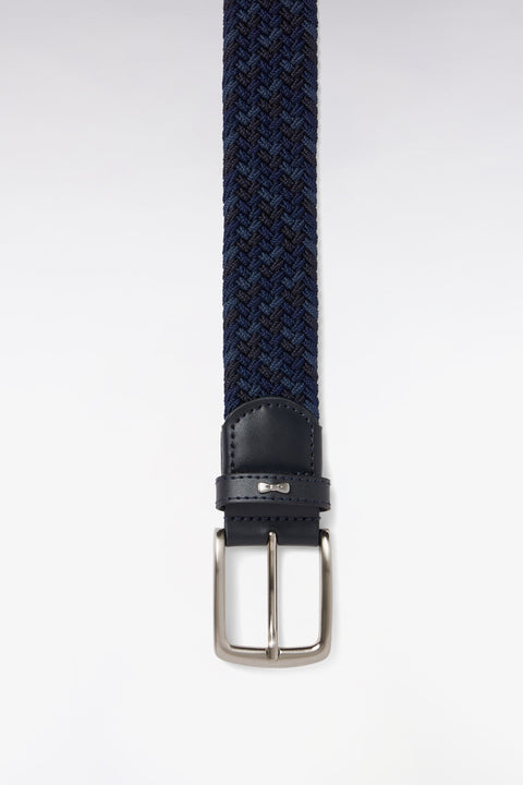 Ceinture textile élastiquée tricolore marine - Image 2