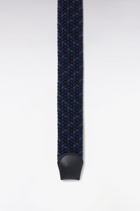Ceinture textile élastiquée tricolore marine - Image 3