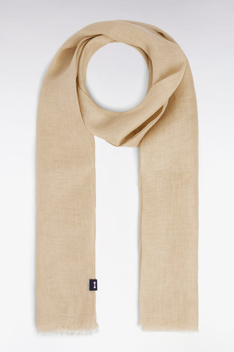 Écharpe en lin beige clair - Image 1