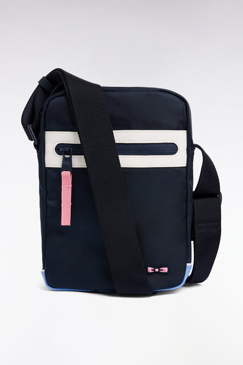 Sacoche bimatière marine colorblock - Image 1