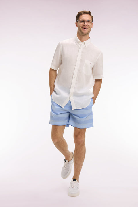 Maillot de bain à rayures bleu ciel - Image 1