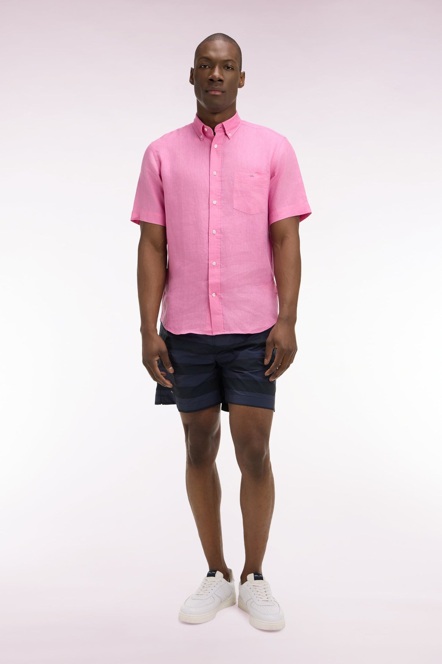 Maillot de bain à rayures marine