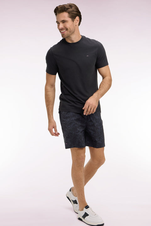 Maillot de bain marine à imprimé tropical - Image 1