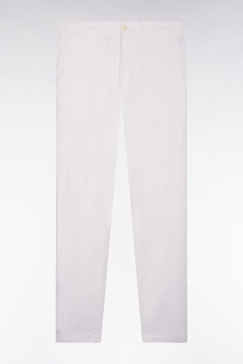 Pantalon chino regular en coton stretch blanc - Image 2