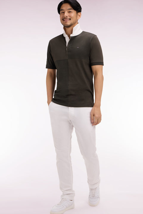 Pantalon chino regular en coton stretch blanc - Image 1